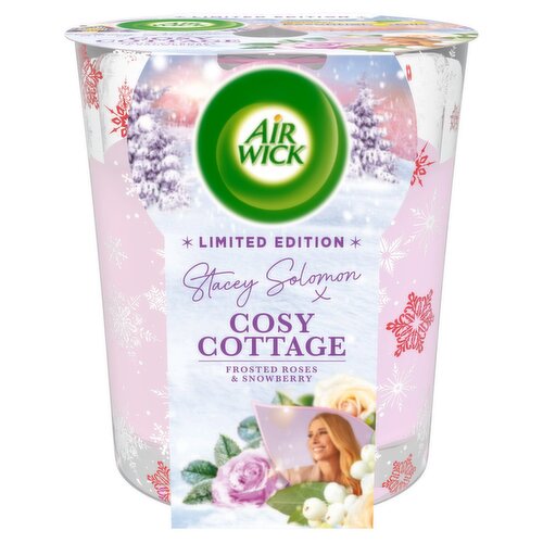 Airwick Frosted Roses & Snowberry Cosy Cottage Candle (105 g)