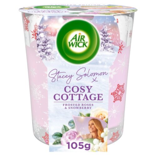 Airwick Frosted Roses & Snowberry Cosy Cottage Candle (105 g)