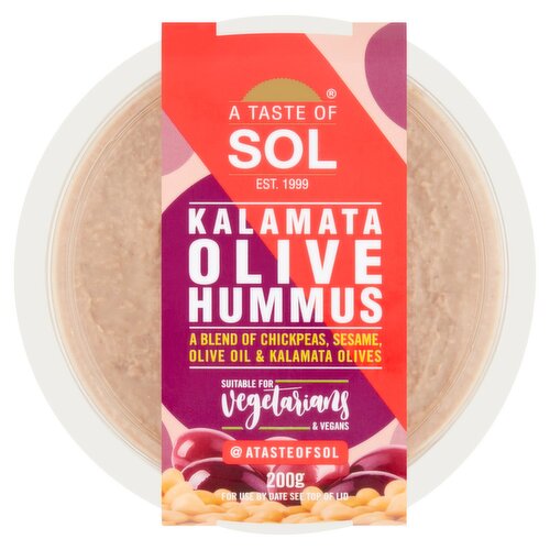 A Taste of Sol Kalamata Olive Hummus (200 g)