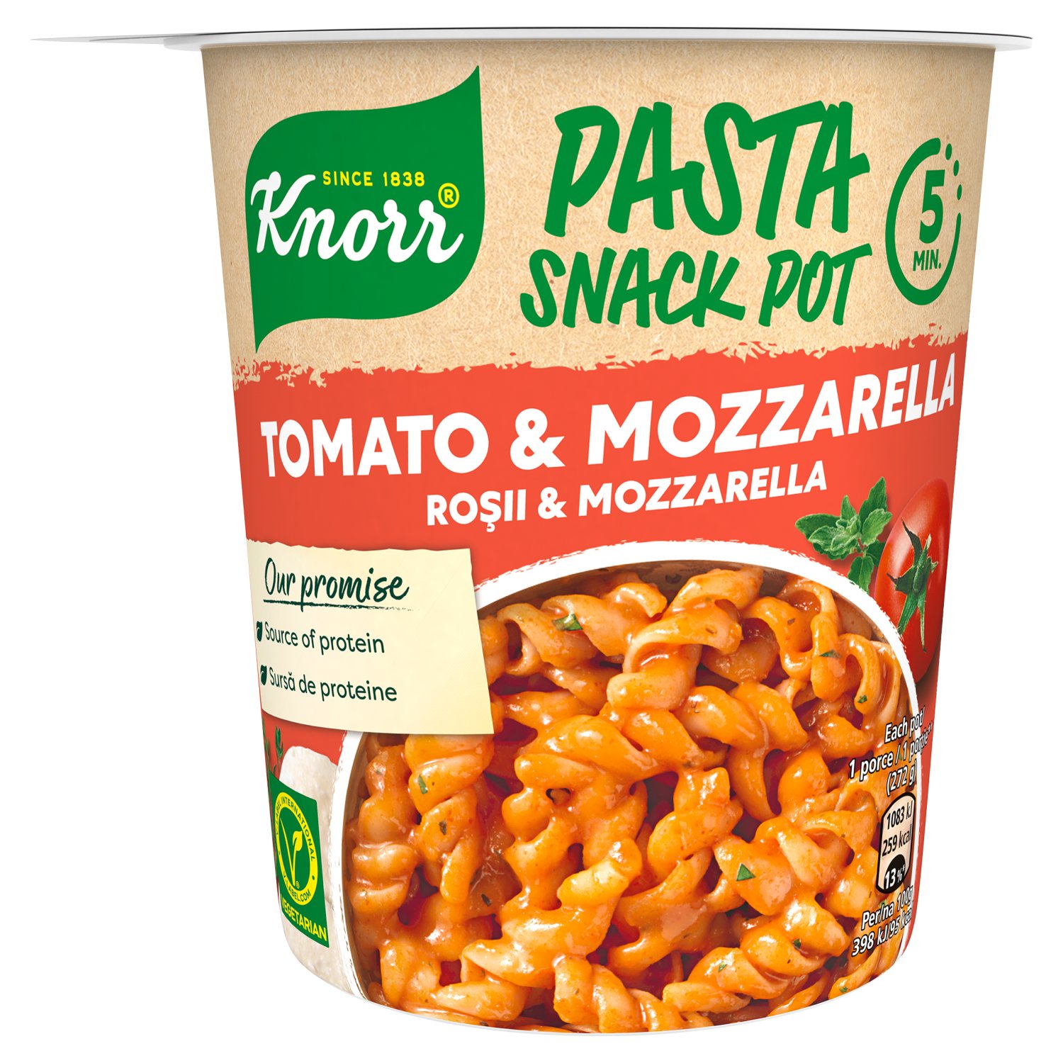 Knorr Tomato & Mozzarella Pasta Snack Pot (72 g)