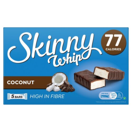 Skinny Whip Coconut and Dark Chocolate Bar 5 Pack (20 g)