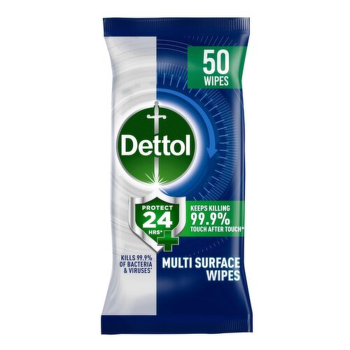 Dettol Protect 24 Ocean Fresh Wipes (50 Piece)