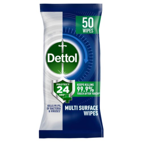 Dettol Protect 24 Ocean Fresh Wipes (50 Piece)