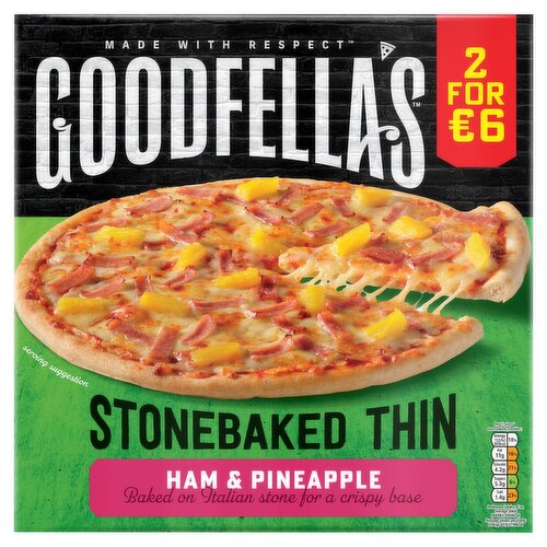 Goodfella's Stone Baked Thin Ham & Pineapple Pizza 2 for €6 (365 g)