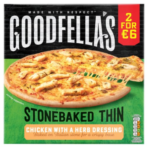 Goodfella's Stone Baked Thin Chicken with Herb Dressing Pizza 2 for €6 (365 g)