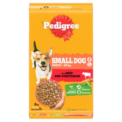 Pedigree Beef & Vegetables Small Dog Dry Dog Food (2 kg)