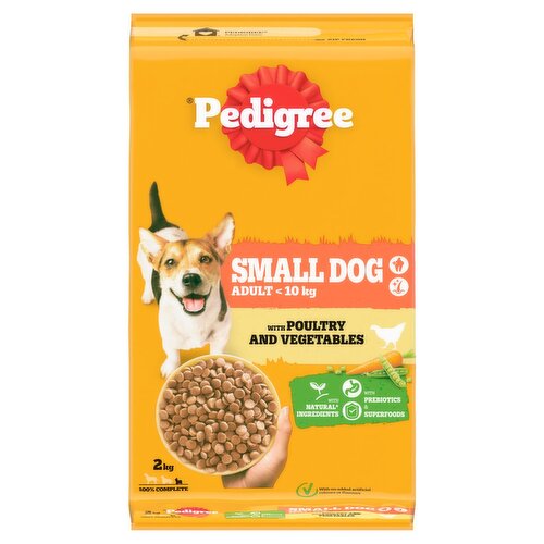 Pedigree Small Dog Poultry & Vegetables Dry Dog Food (2 kg)