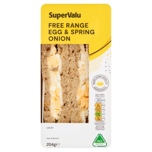 SuperValu Free Range Egg and Spring Onion Deep Filled Sandwich (204 g)