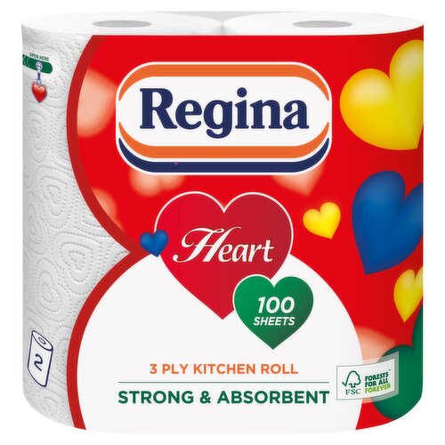 Regina Heart Kitchen Towel (2 Roll)