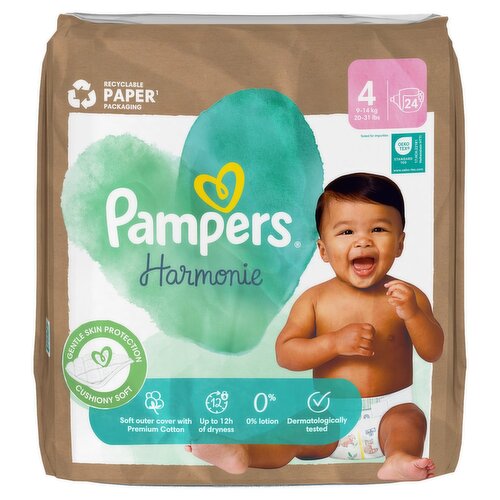 Pampers Harmonie Size 4 Nappies (24 Piece)