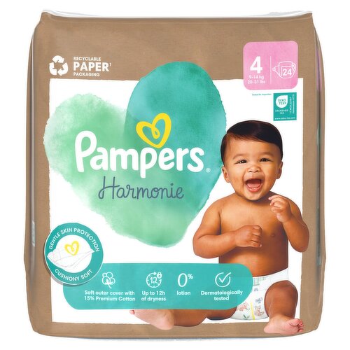 Pampers Harmonie Size 4 Nappies (24 Piece)