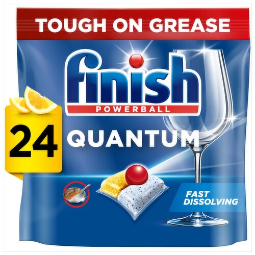 Finish Quantum All In 1 Lemon Dishwasher Tablets (24 Piece)