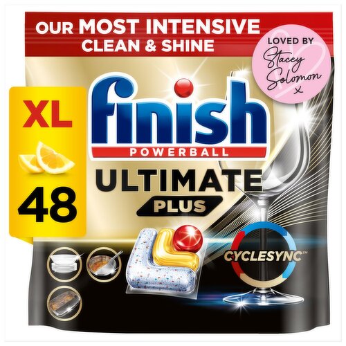 Finish Ultimate Plus All in 1 Lemon Dishwasher Tablets (48 Piece)