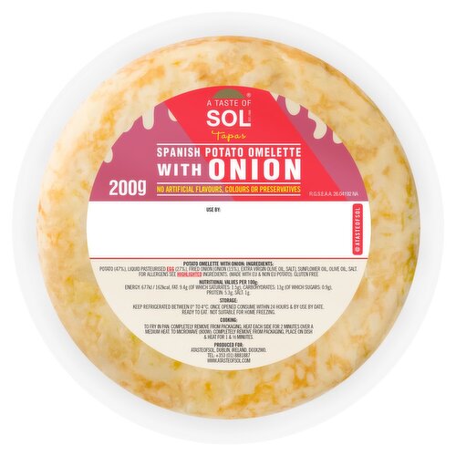 A Taste of Sol Spanish Potato Omelette with Onion (200 g)