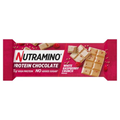 Nutramino White Raspberry Crunch Protein Chocolate Bar (50 g)