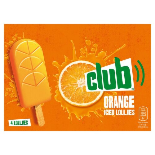 Club Orange Iced Lollies 4 Pack (60 ml)