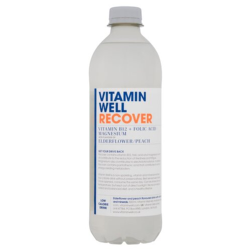 Vitamin Well Recover Elderflower Peach Drink (500 ml)