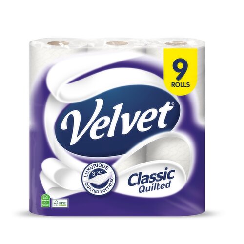 Velvet Classic Quilted Toilet Tissues 9 rolls (9 Roll)