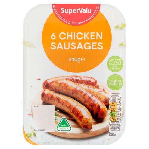 SuperValu Chicken Sausages 6 Pack (240 g)