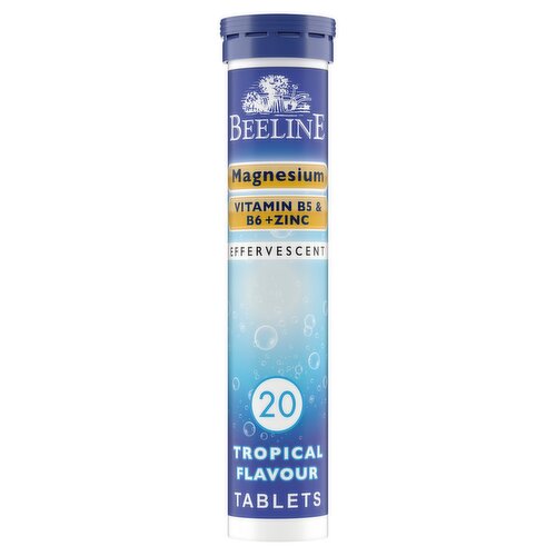 Beeline Magnesium B5 & B6 + Zinc Effervescent Tablets (20 Piece)