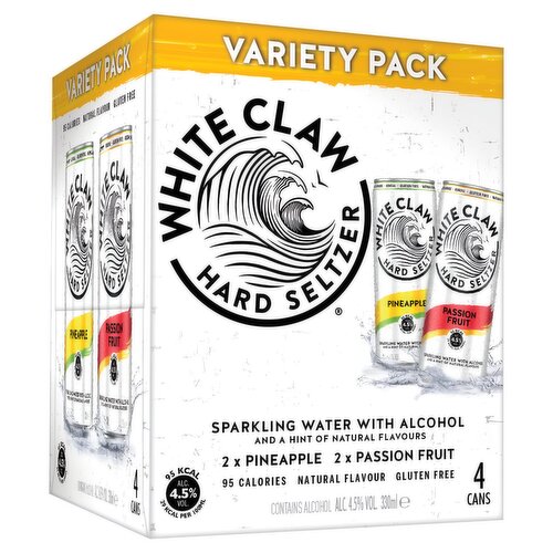 White Claw Pineapple & Passionfruit Variety Can 4 Pack (330 ml)