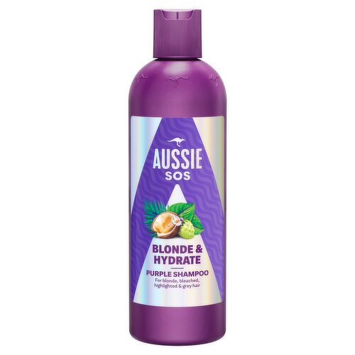 Aussie SOS Blonde & Hydrate Purple Shampoo (300 ml)