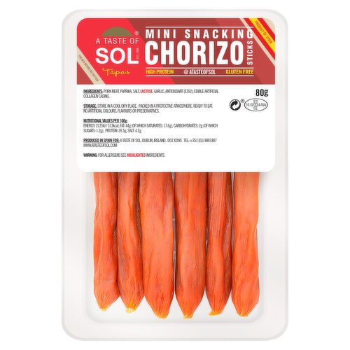 A Taste of Sol Snacking Chorizo Sticks (80 g)