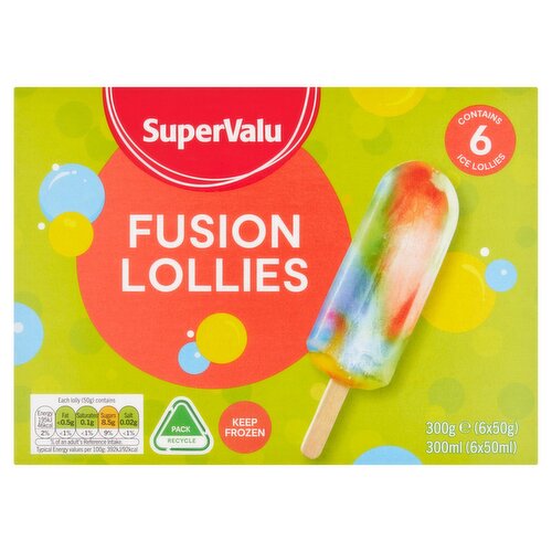 SuperValu Fusion Lollies 6 Pack (50 g)