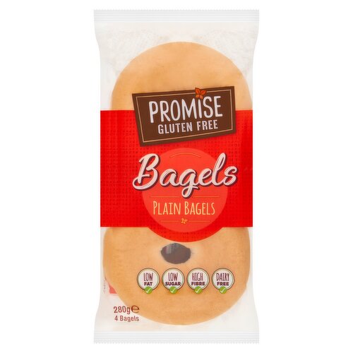 Promise Gluten Free Plain Bagels 4 Pack (280 g)