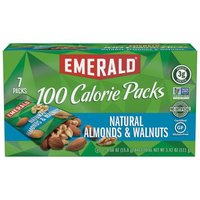 Emerald 100 Calorie Packs Unsalted Almonds & Walnuts, 0.56 oz, 7 count