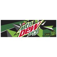Mtn Dew Zero Sugar, Soda, 144 Fluid ounce