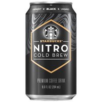 Starbucks Nitro Cold Brew Unsweetened Black Premium Coffee Drink, 9.6 fl oz