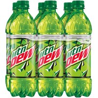 Mtn Dew Soda, 16.9 fl oz, 6 count