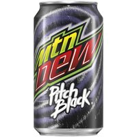 Mtn Dew Pitch Black Soda Dark Citrus Punch 12 Fl Oz 12 Count Cans