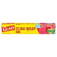 Glad ClingWrap Plastic Wrap, 200 sq ft, 1 Each