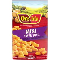 Ore-Ida Mini Tater Tots Seasoned Shredded Frozen Potatoes, 28 oz Bag