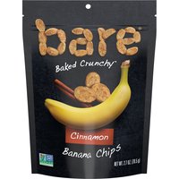 Bare Banana Chips, Naturally Baked Crunchy Cinnamon, 3.3 Ounce