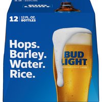 Bud Light Beer - 12 Pack Bottles, 144 Fluid ounce