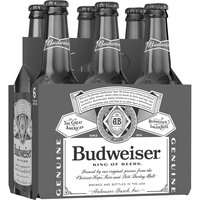 Budweiser Beer - 6 Pack Bottles, 72 Fluid ounce