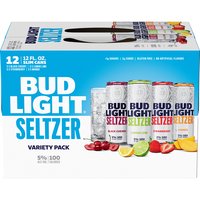 Bud Light Black Cherry, Lemon Lime, Strawberry & Mango Seltz, 144 fl oz, 144 Fluid ounce