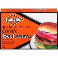 Flanders Classic Beef Patties Family Pack, 160 oz, 160 Ounce