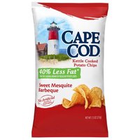 Cape Cod 40% Less Fat Sweet Mesquite Bbq Potato Chips, 7.5 Ounce