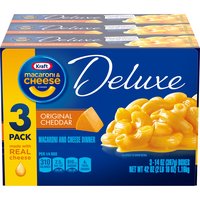 Kraft Deluxe Macaroni and Cheese Original Cheddar, 42 Ounce