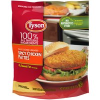 Tyson® Fully Cooked Spicy Chicken Patties, 26 oz. (Frozen)