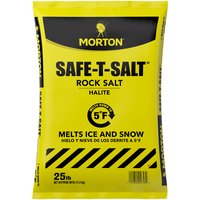 MORTON SAFE-T-SALT Rock Salt - Safe-T-Salt, 25 Pound