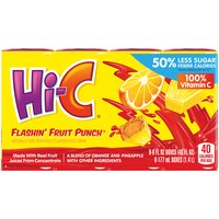 Hi-C Flashin Fruit Punch Cartons, 6 fl oz, 8 Pack