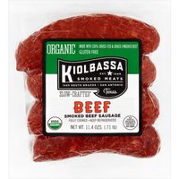 Kiolbassa Organic Beef Smoked Sausage, 4 count, 11.4 oz
