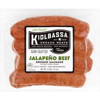 Kiolbassa Smoked Meats Jalapeño Beef Smoked Sausage, 4 count, 13 ozs