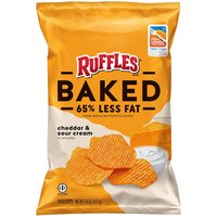 Ruffles Oven Baked Cheddar & Sour Cream Potato Crisps, 6.25 Ounce