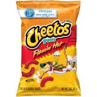 Cheetos Puffs Cheese Flavored Snacks Flamin' Hot Flavored 3 Oz
